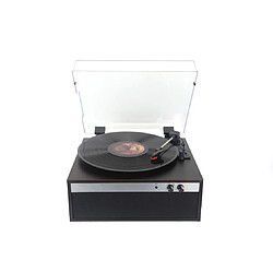 Platine vinyle Halterrego BROOKLYN, haut-parleurs intégrés, 3 vitesses, marche/arrêt automatique, Entrée : jack 3.5mm , Sortie : Bluetooth V5.4, RCA, bois foncé