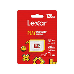 Carte mémoire Lexar microSDXC™ UHS I Cards Play 128 Go Rouge