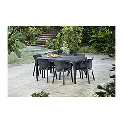 Keter Lot de 6 fauteuils de jardin - Gris graphite pas cher