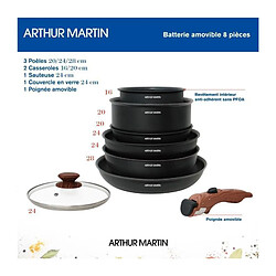 Arthur martin Batterie de cuisine 8 pièces - Aluminium