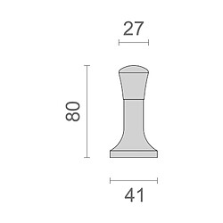 Butoir de plinthe aluminium 8040 finition argent HERACLES I 8040F1