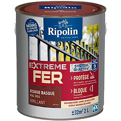 Extrême fer rouge basque RAL 3004 brillant - RIPOLIN - 2 L