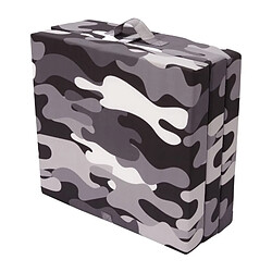 Chauffeuse pliante - SAMBA - Gris - Multi-position - Camouflage militaire - 190 x 70 x 9 cm