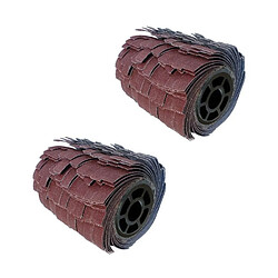 PEUGEOT OUTILLAGE 2 brosses 120*100mm à lanières abrasives PEUGEOT - grain80