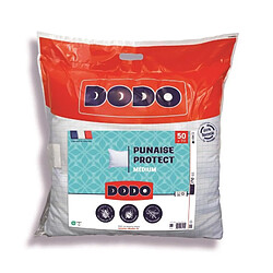 Oreiller médium DODO 50x70 cm - Protection anti punaise, anti acarien - 550 gr - Blanc - Fabriqué en France