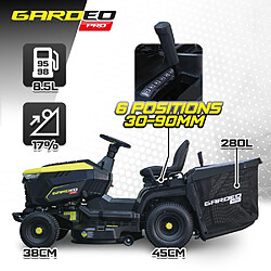 Avis Gardeo Pro Tracteur tondeuse 352cc - largeur de coupe 83cm - Fonction mulching