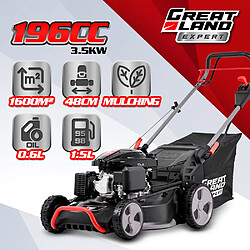 Greatland Tondeuse thermique tractée 196CC, mulching et éjection latérale