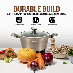 Acheter Batterie de cuisine 15 pièces avec revêtement en marbre Carbone Herzberg HGMETCR15-CAR