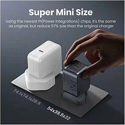 Acheter Chargeur Mural Ugreen Nexode Pro 65W 2xUSB-C 1xUSB-A avec Câble USB-C 1.5M Gris