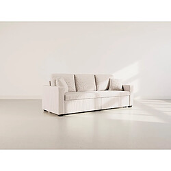 Bestmobilier Cyrus - Canapé droit 3 places convertible en velours côtelé