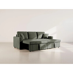 Avis Bestmobilier Cyrus - Canapé droit 3 places convertible en velours côtelé