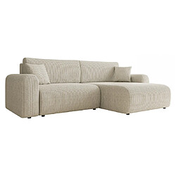 Bestmobilier Canapé d'angle convertible Naomi - Beige