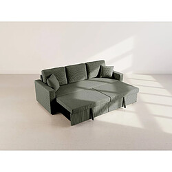 Acheter Bestmobilier Cyrus - Canapé droit 3 places convertible en velours côtelé