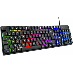 Clavier pour jeu The G-Lab KEYZ-CAESIUM/SP Noir Espagnol Qwerty