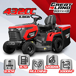 Greatland Tracteur tondeuse 432cc - largeur de coupe 83cm - Boîte hydrostatique