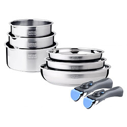 Batteire de cuisine 8 pièces acier inoxydable Arthur Martin AM1529