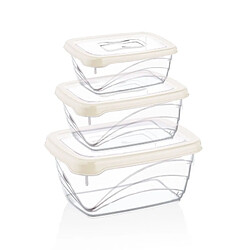 Ensemble de boite de conservation 3 pièces Herzberg HGL772-IVO