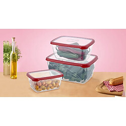 Avis Ensemble de boite de conservation 3 pièces Herzberg HGL772-RED
