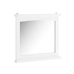 Sobuy Armoire Murale pour Salle de Bain avec Miroir Blanc MDF E1 et Étagère en Verre