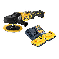 DeWalt DCM 849 D2 Polisseuse excentrique sans fil 18 V 180 mm Brushless + 2x batterie 2,0 Ah + chargeur