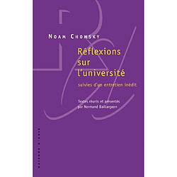 Réflexions sur l'université : suivies d'un entretien inédit - Occasion