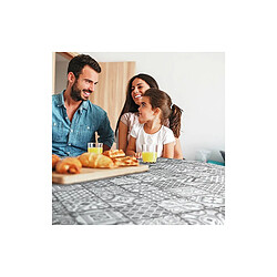 Nappe toile cirée ronde Manhattan - Gris