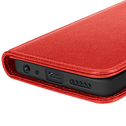 Acheter Avizar Étui Portefeuille pour Redmi 15C Série Chesterfield avec Fonction Support Rouge