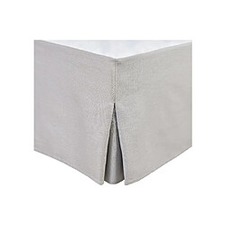 Cache sommier - HOME LINGE PASSION - 180 x 200 cm + 30 cm - Gris clair