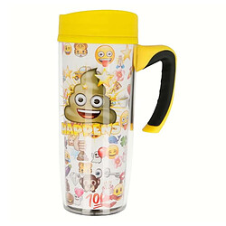 Emoji Tasse Isotherme de Voyage 533ml avec Poignée et Couvercle Coulissant Multicolore