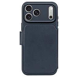 Decoded Étui Folio pour iPhone 17 Pro MagSafe en Cuir avec Coque Détachable Bleu marine