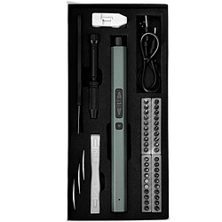 Avizar Tournevis Électrique pour Smartphones et Tablettes 49 Embouts Précis Vert