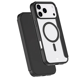 Force Case Étui Folio MagSafe pour iPhone 17 Pro Max Ultra Renforcé 2m Noir transparent