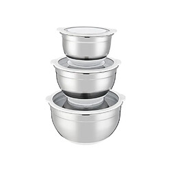 Arthur martin set de saladiers inox avec couvercles