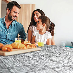 Avis Nappe toile cirée ronde Manhattan - Gris