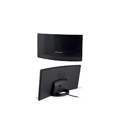Meliconi - Antenne TV amplifiée d'intérieur AT55 BLACK R1 USB - Portée 30kms - Signaux numériques DVBT/DVBT2 - Filtres 4G 5G