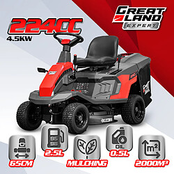 Greatland Rider 224cc - largeur de coupe 65cm - Boîte hydrostatique, mulching et éjection latérale.
