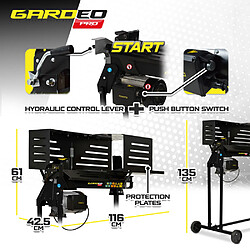 Acheter Gardeo Pro Fendeur de bûches horizontal 2200 W - 6 tonnes sur pieds.