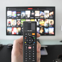 Avis Meliconi - Télécommande universelle SOLAR TV pour un TV - 100% fonctions d'origine - Accès direct Netflix et Prime - Panneau solai
