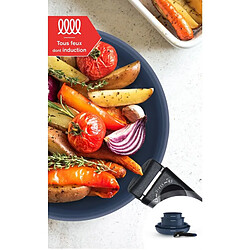 Acheter Batterie de cuisine 5 pièces poignée amovible Bleu Arthur Martin AM8896