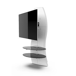 Avis Meliconi - Meuble TV avec support intégré - GHOST DESIGN 2500 Blanc Mat - TV de 32 à 70'' - VESA 200/400 - Etagères verre trempé