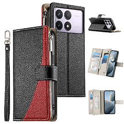 Avis Flip Étui Pour Xiaomi POCO F6 Pro 5G Élégant Étui en cuir Fentes pour cartes Portefeuille GANGXUN Noir