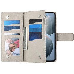 Acheter Flip Étui Pour Xiaomi POCO F6 Pro 5G Élégant Étui en cuir Fentes pour cartes Portefeuille GANGXUN Noir