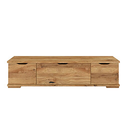 Visby Meuble TV bois chêne avec tiroirs - Naturel