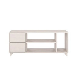 Visby Meuble TV bois de hêtre - Blanc