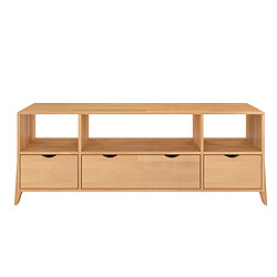 Visby meuble TV scandinave en hêtre - Naturel