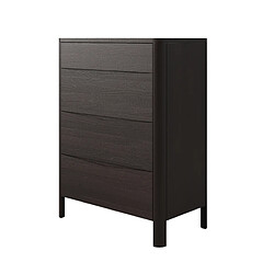 Visby Commode chiffonnier 4 tiroirs - Bois foncé
