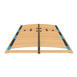 Visby Sommier à lattes relaxation - Bois clair