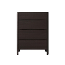 Visby Commode chiffonnier 4 tiroirs - Bois foncé