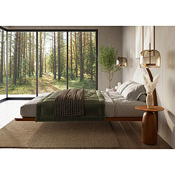 Avis Visby Lit flottant en hêtre massif MOMOKO / 180x200 cm, couleur noyer
