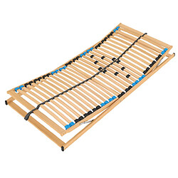 Visby Sommier à lattes relaxation - Bois clair